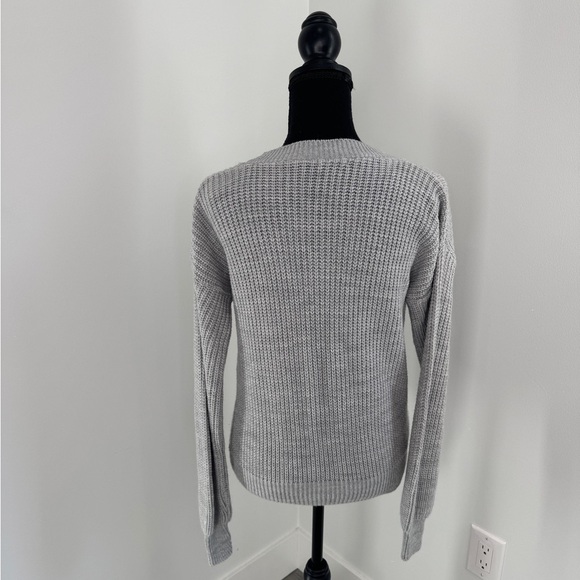 Boohoo Gray Knit Women’s Casual Sweater (Sz 2) - Picture 4 of 6